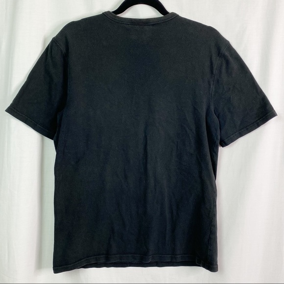 Vintage Champion Old School Spellout Embroidered Logo Black T-shirt Medium - Picture 5 of 6